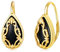 VONALA Schwarze Onyx-Ohrringe - Sterlingsilber Gelbgold vergoldet filigrane Onyx-Ohrhänger Boho-Ohrringe mit schwarzen Edelsteinen - Schmuck Geschenke für Frauen und Mädchen