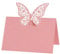 ihreesy Tischkarten, 50 Stück Schmetterling Hochzeit Platzkarten Namenskarten Tischkarten Namenskarten Namensschild Sitzkarte für Hochzeiten Jubiläen Verlobungen,Rosa