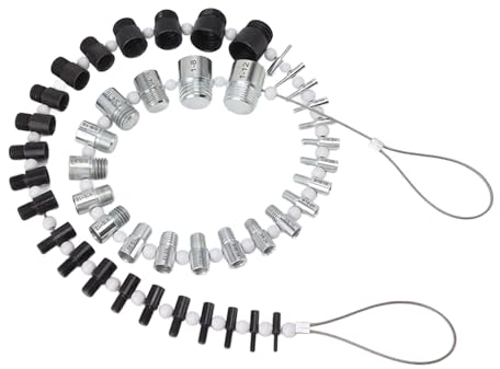 Nut and Bolt Thread Checker, Thread Pitch Gauge, 44 Male Female Thread Identification Tool, Screw Thread Gauge with 23 Inch and 21 Metric Gauges