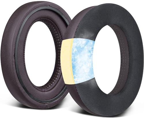 SOULWIT Cooling Gel Ear Pads for Sennheiser HD599/HD598/SE/CS/SR/HD595/HD569/HD560S/Game Zero/G4ME Zero, Earpads Cushions for PC37X/PC38X/PC350/PXC350/PXE350/PC360/HD380/HD380-Pro - Dark Coffee