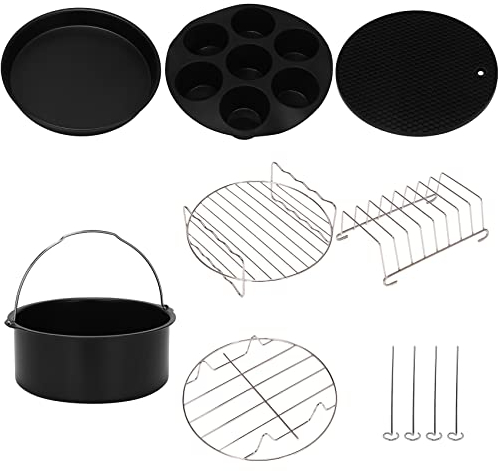 Knadgbft 7 Set Pressure Cooker, Steamer & Air Fryer Bakeware Accessories Compatible for Ninja Foodi 5&6.5&8 Qt OP101,OP301,OP302