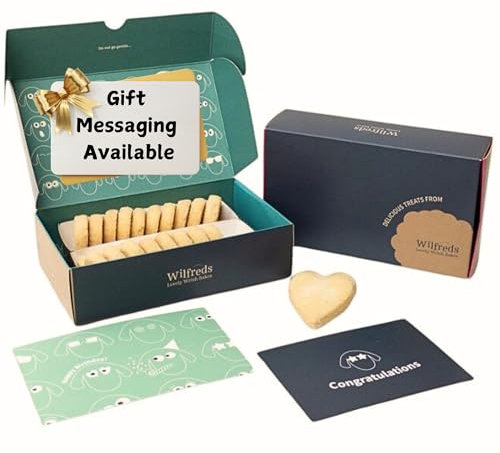 Wilfreds Handmade Shortbread Biscuits Gift Box – 20 Buttery Heart Biscuits with Shirgar Butter – Luxury Traditional Recipe – Perfect Mother’s Day, Christmas Shortbread & Thoughtful Gift