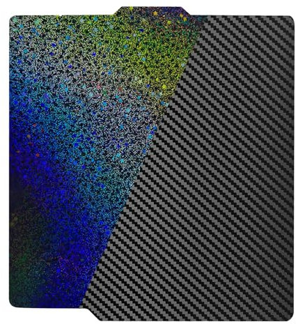 IdeaFormer Plate Double Sides Carbon Fiber PET+ Starry PEY Build Plate 257x257mm for Bambu Lab X1/P1P/P1S/X1C/A1 3D Printers, Spring Steel Flexible Platform, Bambu Labs Heated Bed