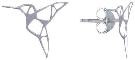 LES POULETTES BIJOUX - Sterling Silber 925 Ohrringe Nagel Durchbrochene Kolibri