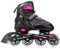 Croxer Verstellbare Inline Skates Rollerskates Optima - Kugellager Carbon Abec7 - SAS -Shock-Absorbing-System- Doppelter Schaum - Vent-System (Mint/Pink, 31-34 (18,5cm-20,5cm))