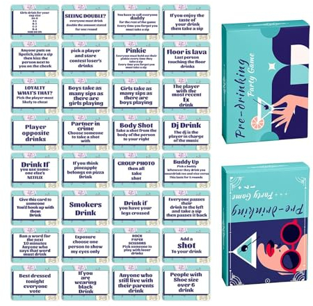 Trinkspielkarten für Erwachsene, Trinkspiel für den Junggesellenabschied | Trinkkarte 50 Stück,Fördern Sie Freundschaft mit lustigen Spielkartendecks