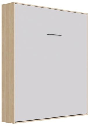 SMARTBett Schrankbett M1 160x200 Vertikal Kaiser Eiche/Grau Klappbett