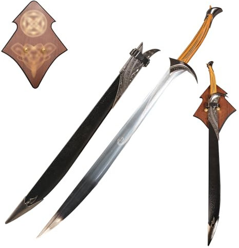 Claymeur 105 cm Edelstahl Schwert mit Scheide & Display Plaque für Sammlung, Cosplay