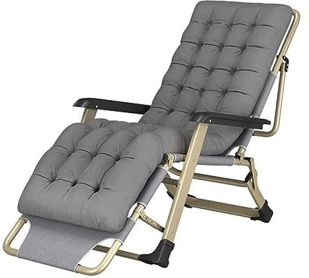 MOBAAK Tumbona Silla Playa Tumbona De Servicio Pesado Reclinable para Patio con Cojín De Algodón, Silla Portátil Plegable para Playa, Piscina, Jardín, Exterior, Interior Tumbonas Jardin Exterior