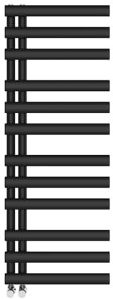 Warmehaus 1200 x 450mm Black Designer Ladder Style Bathroom Heated Towel Rail Radiator Warmer