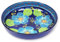 Verano Spanish Ceramics Classic Spanish Hand Painted Large Food Bowl - Decorative Home Kitchen Restaurant Café Dining Décor Dishware Tableware Sharing Fruit Salad Food Serving Dish - 30cm Blue Flower