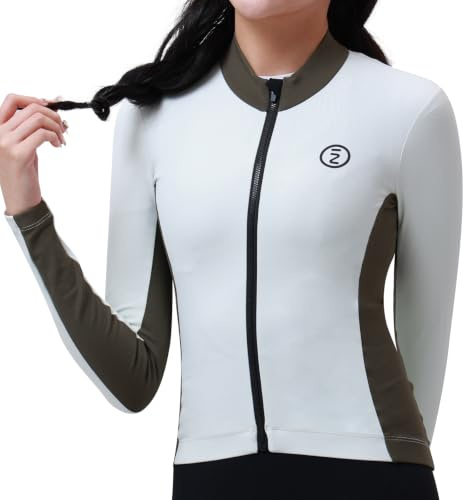 INBIKE Trikot Damen Winter Fleece Thermo Radsport Laufen Jacke Akzentuiert Taille Lange Fahrradbekleidung LY418