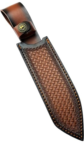 RIVDEE Messertasche Leder,Messerhüllen mit Gürtelschlaufe,Verschleißfest, Gelten für Taschenmesser (A)