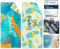 Giyim Beach Towel - 2 Pack 200x90cm Lightweight microfibre beach towel with Mesh Bags, Double Sided Sand Free Absorbent Quick Dry Microfibre Towel for Pool, Gym, Camping & Travel