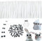 Pfeifenreiniger Weiß,450 Stück 300 Pfeifenputzer zum Basteln Chenilledraht 30cm,150 Selbstklebende Wackelaugen,Pipe Cleaner für DIY Projekte und Basteldeko für Kinder