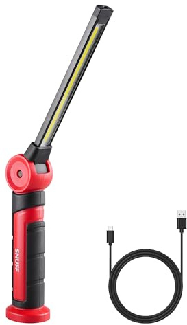 LED Torch Rechargeable Work Light, 1000 Lumens Inspection Lamp with Magnetic Base & 120° Rotation, 4000mAh Long Lasting Mechanic Light for Car Repair, Camping, Emergency