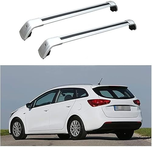 DachträGer RelingträGer für Kia Ceed Sportswagon SW Estate 2012-2018 Dachgepäckträger Aluminium mit Dachreling für Fahrradträger Dachboxen Skihalter