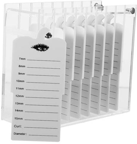 SOIMISS Acrylic False Eyelashes Storage Case with Dustproof Layers Lightweight Eyelash Organizer Box for Portable Cosmetic Bag Use