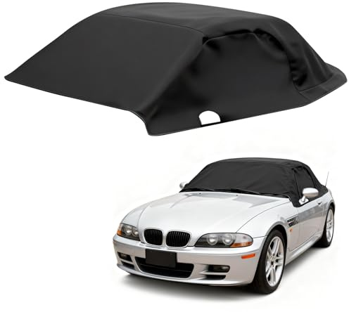 Autoabdeckung Halbgarage für BMW Z3 (1995-2001), wasserdichte 420D Oxford-Gewebe Auto Abdeckung mit Befestigungsriemen - Wind- und UV-beständiger, Regen & Staub Allwetterschutz