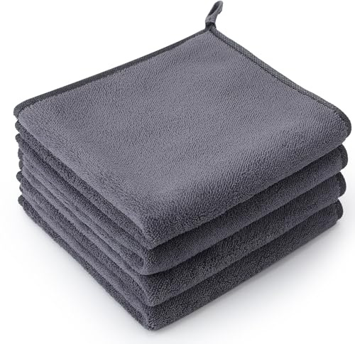saerryor Microfiber Hand Towels with Hanging Loop Kitchen Hand Towels