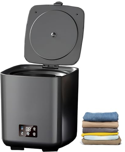 Tragbare Mini Waschmaschine Vollautomatisch mit Abflussrohr 4 Modi für Babykleidung Unterwäsche RV Camping LCD Touch Leise Motor
