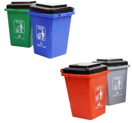 Abaodam Jouet Poubelle Simulé 1 Ensemble en Plastique, Jeu Éducatif | Modèle de Tri, Apprentissage Précoce et Mémoire, Jeu Créatif de Table, 1 Set