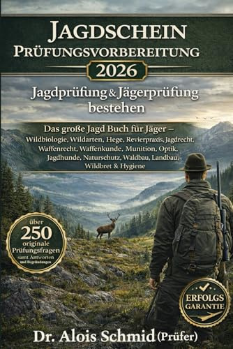 Jagdschein Prüfungsvorbereitung 2026: Jagdprüfung & Jägerprüfung bestehen: Das große Jagd Buch für Jäger – Wildbiologie, Wildarten, Hege, ... Jagdhunde, Naturschutz, Waldbau & Wildbret