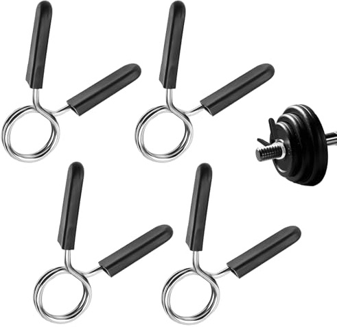 GVSS 6 Pièces Pinces à Ressort pour Haltères 28 mm,Colliers de Verrouillage en Métal pour Barres d'Haltérophilie et Musculation,Fixation pour Poids et Disques