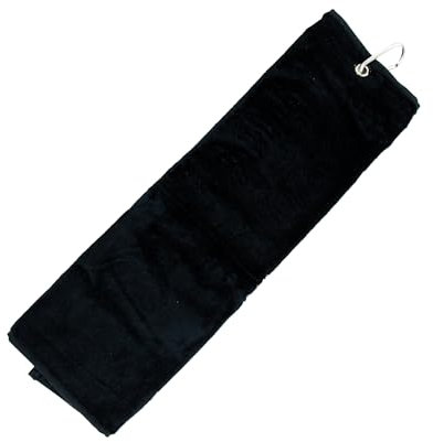 Longridge Luxury 3 Fold Golf Towel - Black