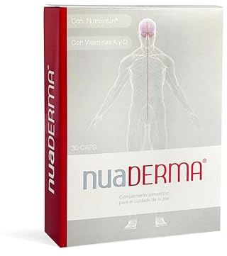 Nua Biological – NuaDerma® Hautschutz – Antioxidativer Sonnenschutz von innen – 30 vegane Kapseln – Mit Hydroxytyrosol, Nutroxsun®, Vitaminen & Mineralstoffen – Ohne Zucker & Laktose