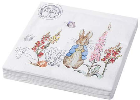 Peter Rabbit 3-lagige Servietten, 20 Stück, Weiß, Papier