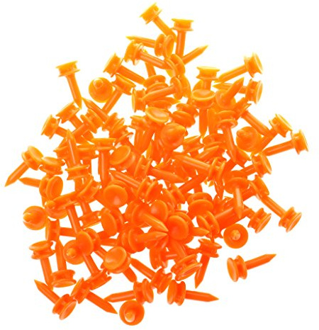 T TOOYFUL 100 PC/Satz Professionelle 50mm 1.97 Kunststoff Schloss Golf Tees Weiß - Orange, 25mm