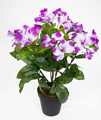 Seidenblumen Roß Hibiskus 40cm helllila im Topf ZF künstliche Pflanzen künstlicher Eibisch Kunstblumen Kunstpflanzen