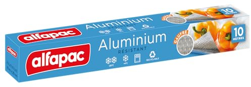 alfapac - Aluminium Gaufré 10M - Résistant - Four et Barbecue - Recyclable