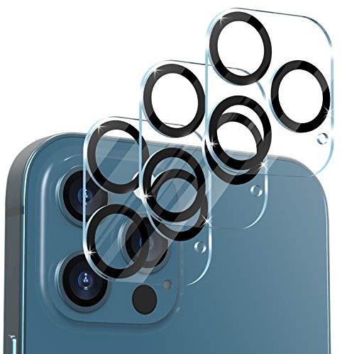 CloudValley Caméra Arrière Protecteur pour iPhone 12 Pro Max 6.7'', 9H Dureté & Couverture Complet Film de Protection Caméra Lentille -3 Pièces