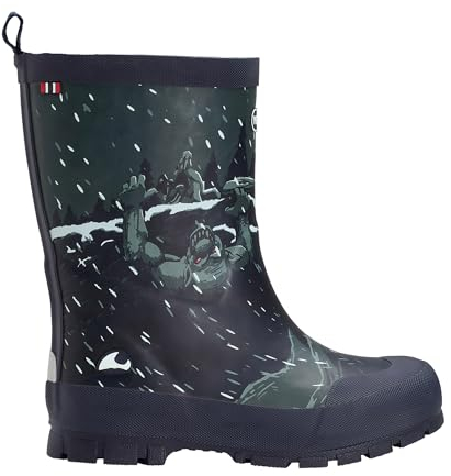 Viking Jolly Thermo Print, Stivali in Gomma Unisex-Bambini, Navy Dark Grey, 29 EU