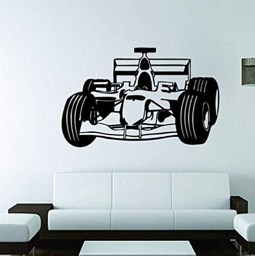 Wandaufkleber Wandtattoos Tapete Sportwagen Aufkleber Geschwindigkeit Rennfenster Aufkleber Kinder Jungen Schlafzimmer Spielzimmer Garage Inneneinrichtung 57X89Cm