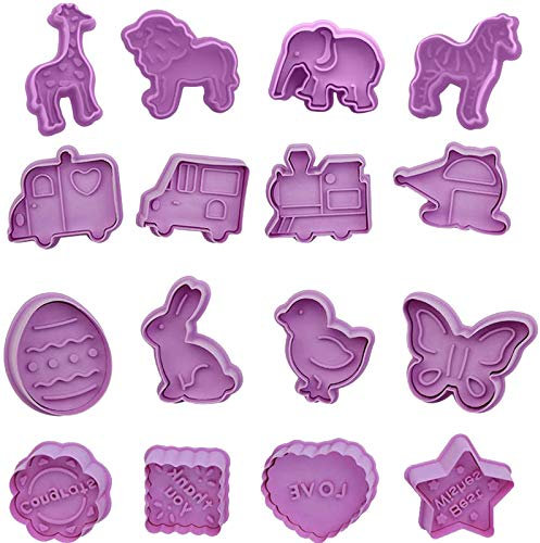 jieGorge Cute Butterfly Rabbit Cartoon Cake Cookie Baking Easter Eggs Mold 16Pcs/ Set, Kitchen,Dining & Bar for Easter Day (Multicolor)