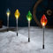 Lights4fun 4er Set LED Stableuchten Bunt Gartenbeleuchtung batteriebetrieben Garten Deko Balkon Weihnachts Deko Außen