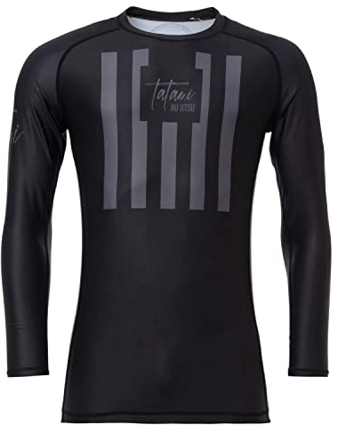 Tatami Fightwear Rashguard Control Schwarz Langarm - Herren Kompression Funktionsshirt Rashguard Fitness Sport Kampfsport (XL)