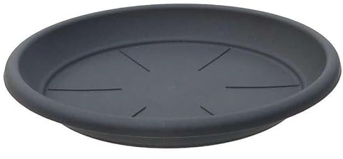 Decor Space Sottovaso Tondo Basic'' per Fiori e Piante da Giardino (40 cm, Antracite)