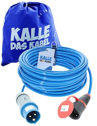 CEE Adapterleitung Kalle Blue Extreme CEE auf SCHUKO 3G 2,5mm² 25 Meter
