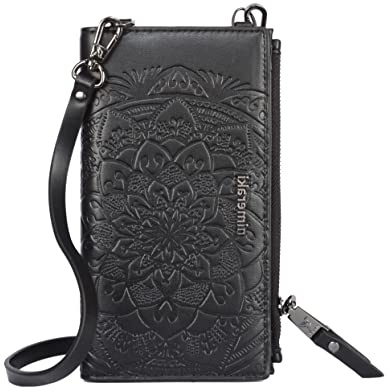 Ikaremin Bolso Movil Mujer 6.5 Floral Ranuras | Bolso Bandolera Mujer Cruzado | Cartera Mujer Pequeña Monedero Tarjetero | Bolso Pequeño Mujer | Regalo Mujer Cumpleaños Dia de la Madre