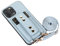 DRXVE Rivet Wristband Stand Crossbody Lanyard Wallet Case für iPhone 11 13 12 11pro 14 pro 12pro max x xr xs Kartenfachhalter, Blau, für iPhone 12