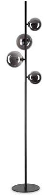 Ideal Lux PERLAGE 4-flammige mehrarmige Stehlampe schwarz, eingebauter Schalter, nicht dimmbar