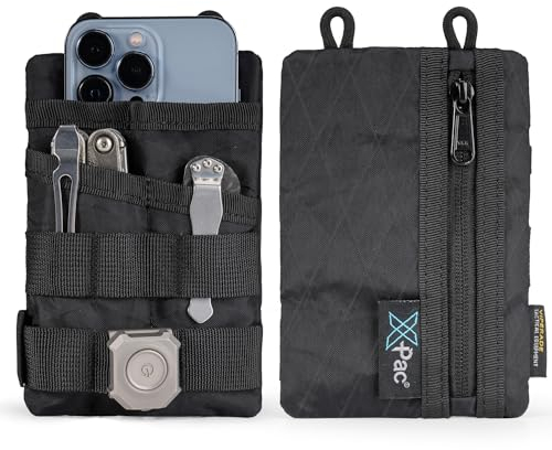 VIPERADE VE3 X-Pac EDC Pouch Klein EDC Werkzeugtasche Organizer Tasche Pocket Organizer Nylon Multitool Tasche Klein für Taschenlampe Multitools Stift Notizbuch-Schwarz