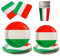 HEREER Italian Party Decorations 50Pcs Italy Flag Green White and Red Paper Dinner Plates Dessert Plates Cups and Napkins for Italian Party Supplies