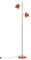Dyberg Larsen Stehlampe Ocean Orange/Messing Stehlampe wohnzimmer Ohne Leuchtmittel - E14/40W - Dänisches Design - bodenlampe Modern - Deko schlafzimmer oder wohnzimmer