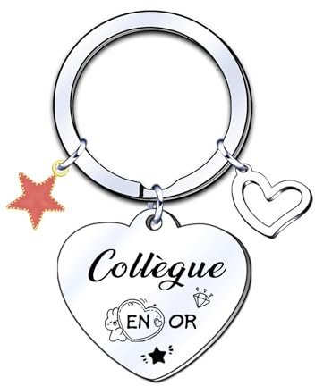 YJYJZX Cadeau Collègue Porte-clés,Cadeau Anniversaire Femme Homme,Porte-clés d'amitié,Cadeau de Retraite,Collègue Cadeau Depart Collegue de Travail Porte Clés Personnalisé Idee Cadeau Amie Ami (5)