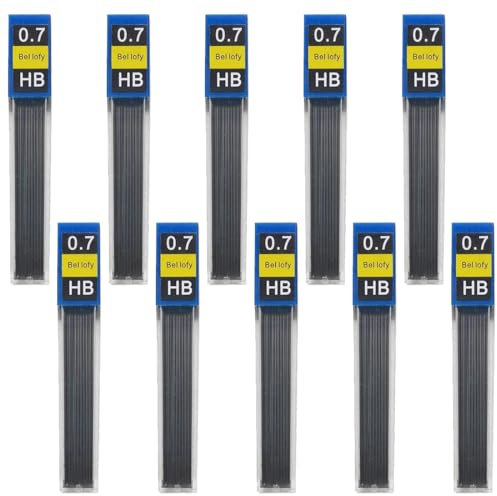 XPEX 120 pièces de recharges de 0,7 mm, recharges de Porte-Mine, recharges de Crayon de Remplacement Automatique et recharges de Porte-Mine incassables pour Une écriture Fluide et Claire